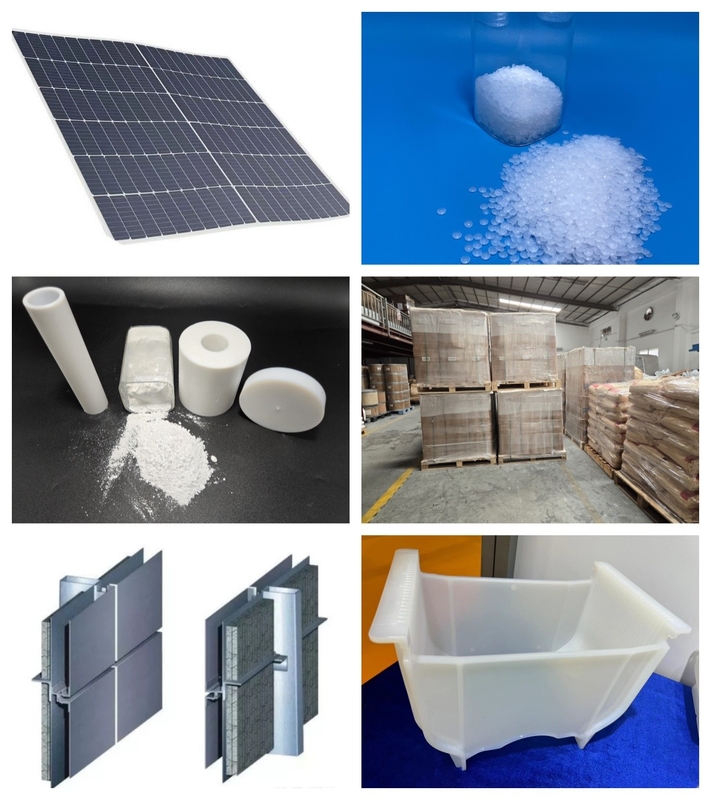ความแข็งแรงต่อการดึง 50-60 MPa PVDF pellets, กระจก PVDF เรียบเรียบสําหรับการพิมพ์ extrusion